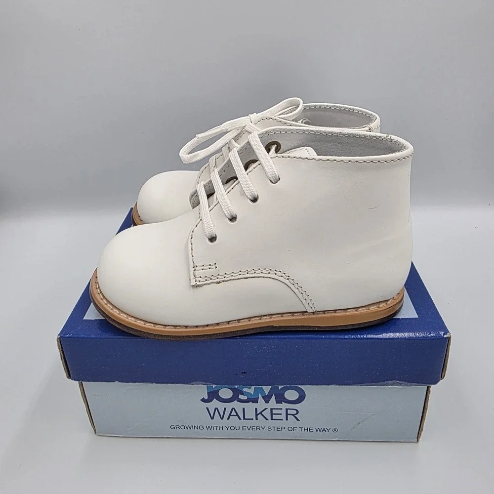 Josmo Infant Kids Boy-Girl First Walking Shoes Leather Boots‎ 8190 White 7